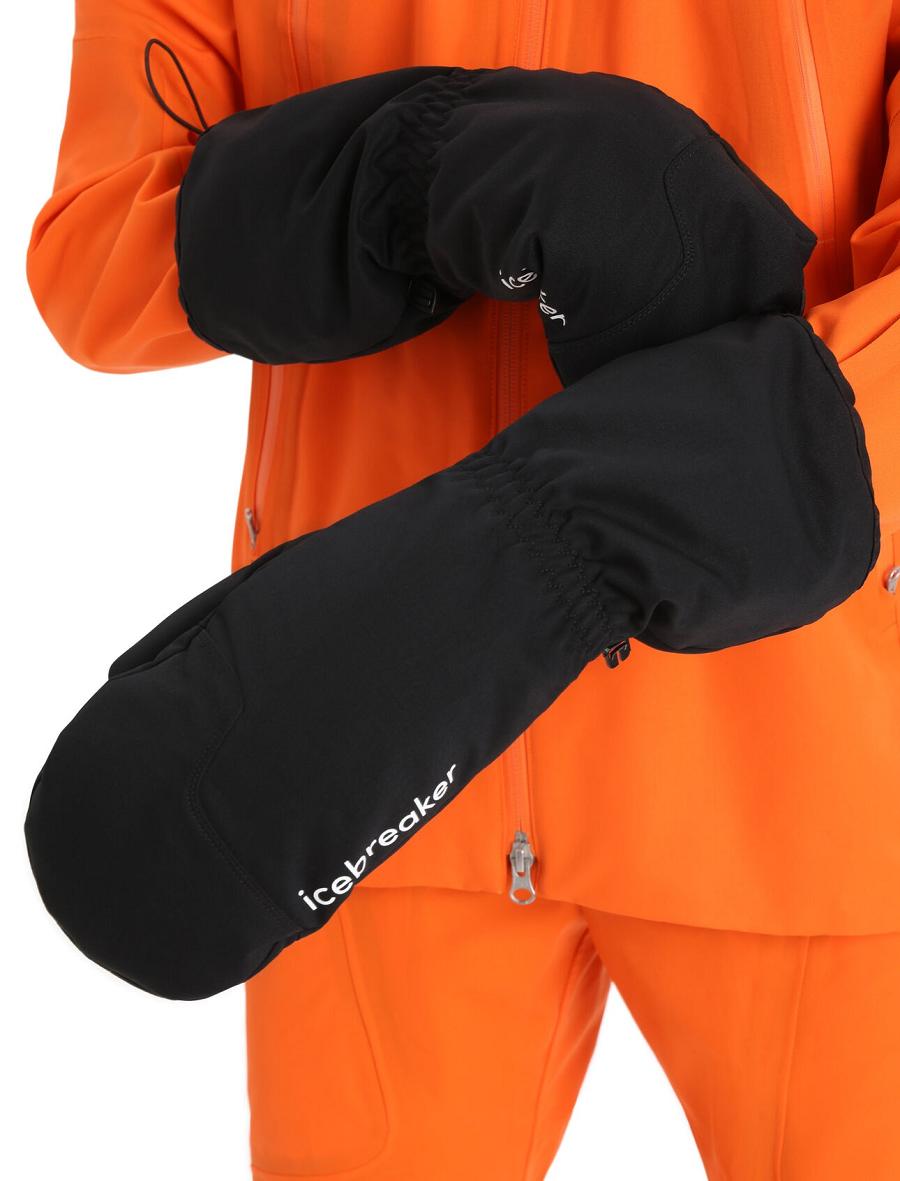 Icebreaker Unisex MerinoLoft™ Mittens Miesten Käsineet Mustat | FI 1052RVDW